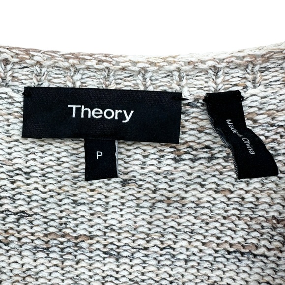 THEORY Cardigan Sweater Wool Open Front Long Sleeve - Picture 7 of 8